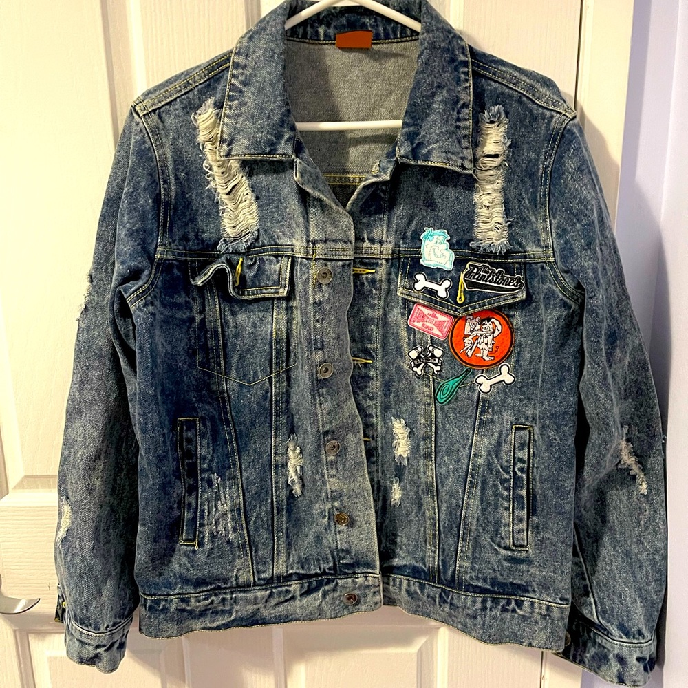 Flintstones Blue Botton up Denim jean jacket
